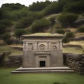 An ancient Etruscan necropolis with elaborate tombs carved into rock1