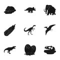 Ancient extinct animals and their tracks and remains. Dinosaurs, tyrannosaurs, pnictosaurs.Dinisaurs and prehistorical