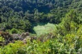 Ancient extinct volcano crater. Trou aux Cerfs,