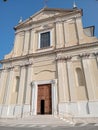Ancient Facade Catholic Church Building In Botticino
