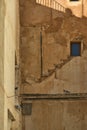Ancient facade in run down building