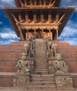 Nyatapola Temple at Durbar square in Bhaktapur, Nepal Royalty Free Stock Photo