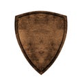 Ancient shield on isolated white background. Concept shield for game,card or app Royalty Free Stock Photo
