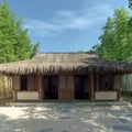 Ancient farmhouse, view of architecture in Suzhou Museum Royalty Free Stock Photo