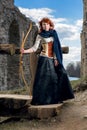 Ancient female archer Royalty Free Stock Photo