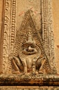 Ancient figure oo top of gate in Bagan temple