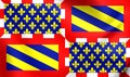 Ancient Flag of Burgundy, France.