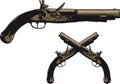 Ancient flintlock pistol