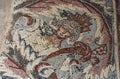 Ancient floor Byzantine mosaic from the churches of the city of Madaba, Jordan Royalty Free Stock Photo