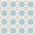 Ancient floor ceramic tiles. Victorian English floor tiling design, seamless vector pattern Royalty Free Stock Photo