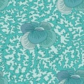 Ancient flower deco seamless pattern Royalty Free Stock Photo