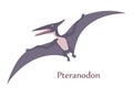 Illustration of an ancient flying pteranodon lizard