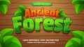 ancient forest cartoon comic game editable text effect style template