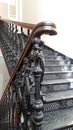 Ancient, forged, cast-iron, vintage staircase Royalty Free Stock Photo