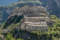 The ancient Forte di Bard, Aosta Valley, Italy, in the summer season