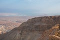 Ancient fortification Masada in the Southern District of Israel. National Park in the Dead Sea region of Israel. The fortress of Royalty Free Stock Photo