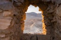 The ancient fortification in the Southern District of Israel. Masada National Park in the Dead Sea region of Israel Royalty Free Stock Photo