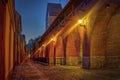 Ancient fortification wall in old Riga Royalty Free Stock Photo