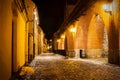 Ancient fortification wall in old Riga - famous European city where tourists can find a unique atmosphere of Middle Ages Royalty Free Stock Photo