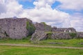 Ancient fortifications. Albania, Shkoder. Walls of old ruined fortress of Rozafa Castle