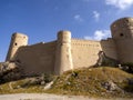 The ancient fortress of Al-Nakhal, rises above the old city of Muscat, Oman Royalty Free Stock Photo