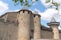 Ancient fortress Carcassonne France in Languedoc Royalty Free Stock Photo
