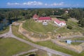Ancient fortress `Korela` shot from a drone. Leningrad region