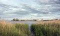 Ancient Fortress Oreshek Nutlet on the Neva river near Ladoga lake, Shlisselburg, Russia. Fortress walls and towers Royalty Free Stock Photo