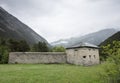 Ancient fortress redoute de berwick in parc regional queyras