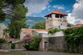 Ancient fortress watch tower in the Tivat old Royalty Free Stock Photo