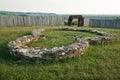 Ancient foundations of the house or church, ruined city