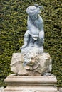 Ancient fountain of boy and fish in Glamis Royalty Free Stock Photo