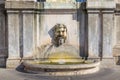 Ancient fountain in the yard in Vatican Museum