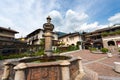 Ancient Fountain - Levico Terme Italy Royalty Free Stock Photo