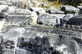 Fountain Nymphaeum in Side. Turkey. Manavgat. Alania. Monumental Fountain. Nymphaeum. Ancient ruins Royalty Free Stock Photo