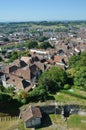 Ancient French town Orthez from above Royalty Free Stock Photo