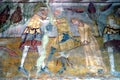 Ancient fresco, murals in Transylvania Royalty Free Stock Photo
