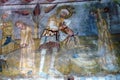 Ancient fresco, murals in Transylvania Royalty Free Stock Photo