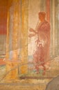 Ancient Fresco Ruins In Pompei Italy