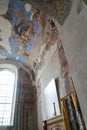 Ancient frescoes in one of the churches in Kamyanets-Podolsk