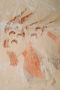 Ancient Frescoes In Walls Of Caves Of David Gareja Monastery Complex. Davit Gareji Monastery Is Located Is Southeast Of Royalty Free Stock Photo