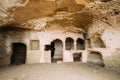 Ancient Frescoes In Walls Of Caves Of David Gareja Monastery Complex Royalty Free Stock Photo