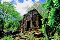 The ancient Funan sites of Angkor Borei and Phnom Da is a hill and the name for the first art style period in pre-Angkorian times, Royalty Free Stock Photo