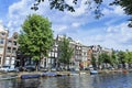 Ancient gabled mansions in historical canal belt, Amsterdam, Netherlands Royalty Free Stock Photo