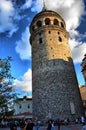 Ancient Galata Tower (Istanbul  Turkey). Royalty Free Stock Photo