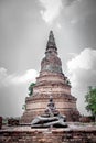 ancient gate under Bodhi Tree Royalty Free Stock Photo