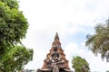 ancient gate under Bodhi Tree Royalty Free Stock Photo