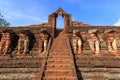 Ancient gate at Wat Chang Rob temple in Kamphaeng Phet Historical Park, UNESCO World Heritage site