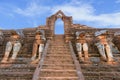 Ancient gate at Wat Chang Rob temple in Kamphaeng Phet Historical Park, UNESCO World Heritage site