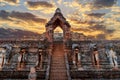 Ancient gate at Wat Chang Rob temple in Kamphaeng Phet Historical Park, UNESCO World Heritage site